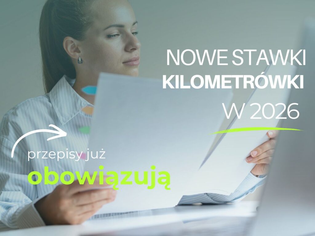 Grafika symbolizująca nowe stawki kilometrówek