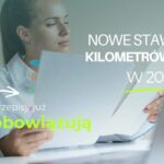 Grafika symbolizująca nowe stawki kilometrówek