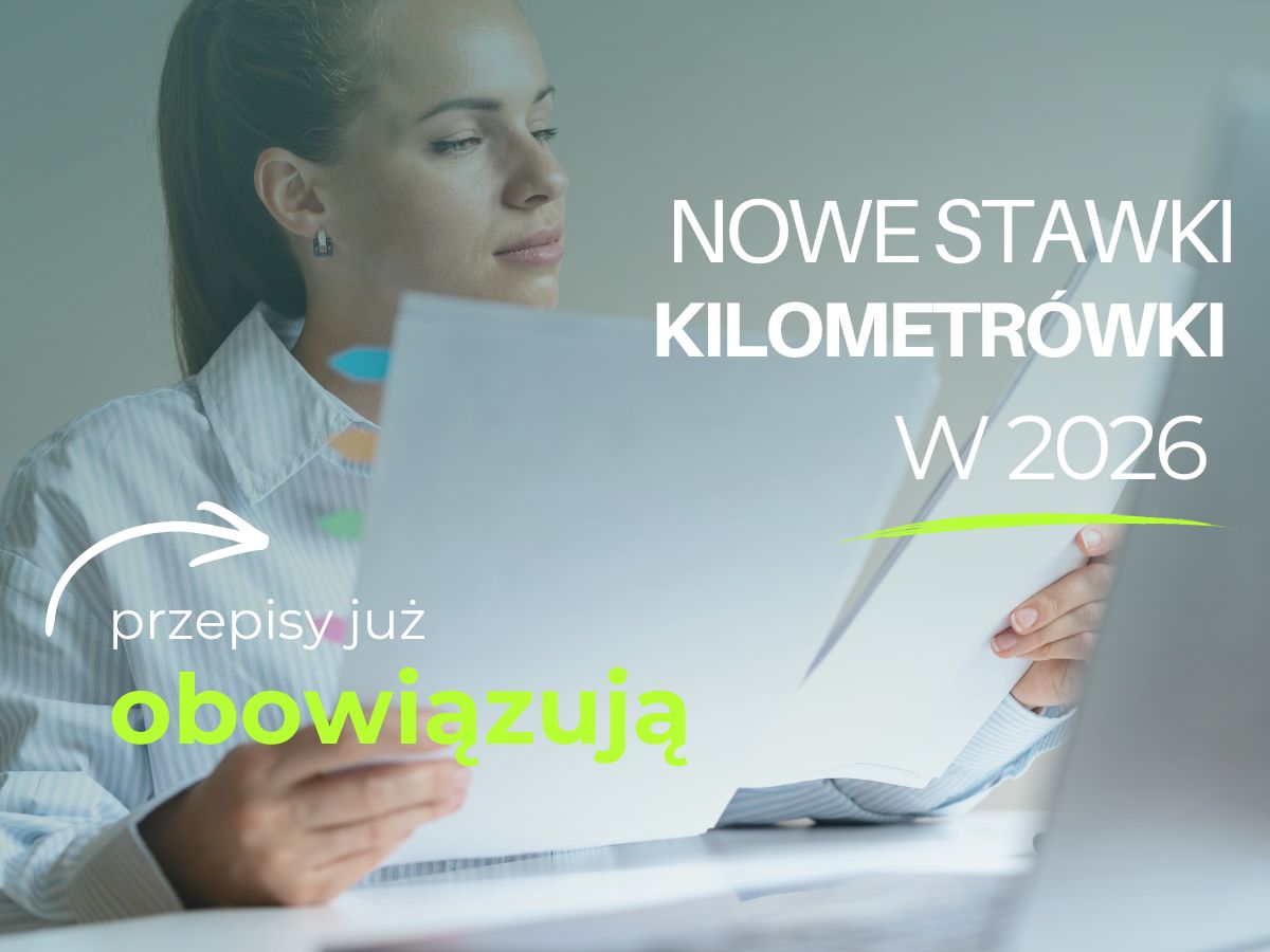 Grafika symbolizująca nowe stawki kilometrówek